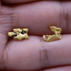 Australian Raw Gold Nugget Studs In 23 Karat - High Grade - By ILLARIY x RAWGOLD (4AB)