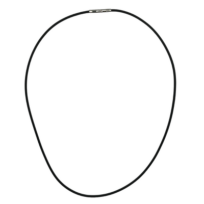 Black Neoprene Necklace 2mm (Stainless Steel) By ILLARIY