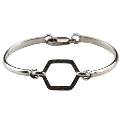 Women 925 Silver Hexagon Bracelet By ILLARIY
