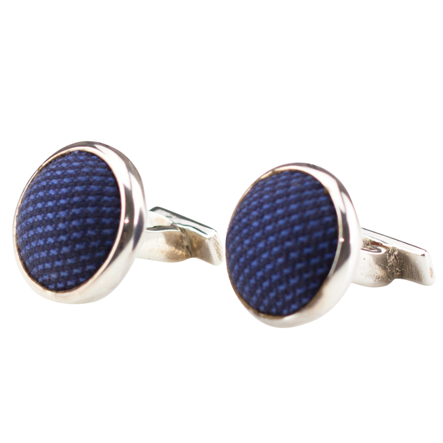 Blue 925 Silver Cufflinks By ILLARIY