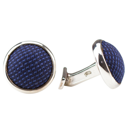 Blue 925 Silver Cufflinks By ILLARIY