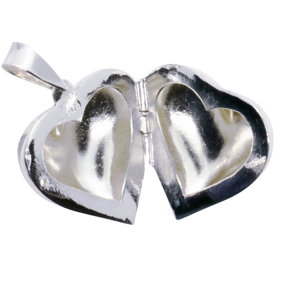 Locket Heart 925 Silver Plain Polished By ILLARIY