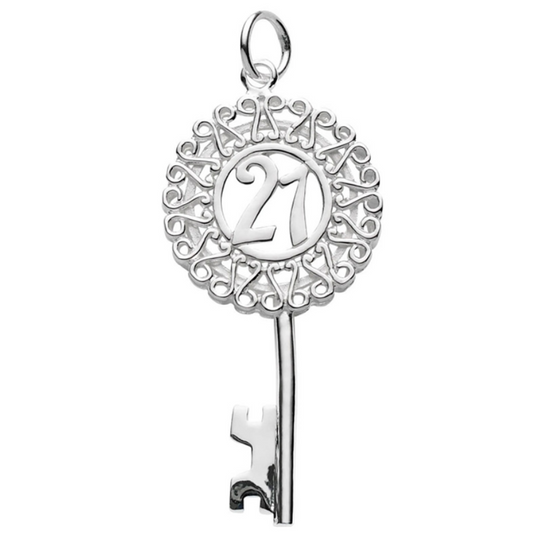 21st Birthday 925 Silver Key Pendant By ILLARIY