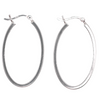 Oval Hoops Earrings 925 Silver By ILLARIY