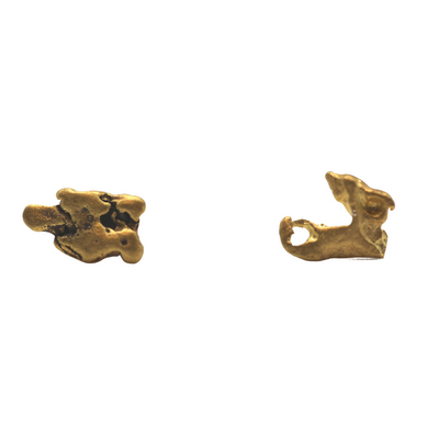 Australian Raw Gold Nugget Studs In 23 Karat - High Grade - By ILLARIY x RAWGOLD (4AB)