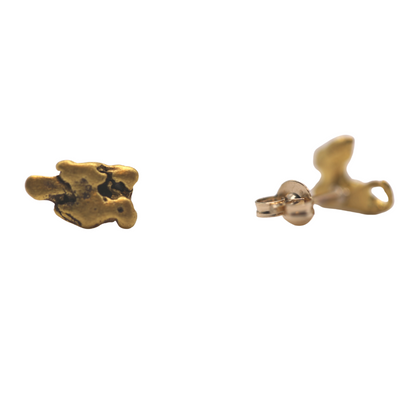 Australian Raw Gold Nugget Studs In 23 Karat - High Grade - By ILLARIY x RAWGOLD (4AB)