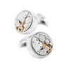 Round Silver Steampunk Watch Cufflinks By ILLARIY