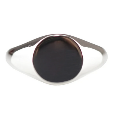 Men 925 Silver Round Signet Ring By ILLARIY