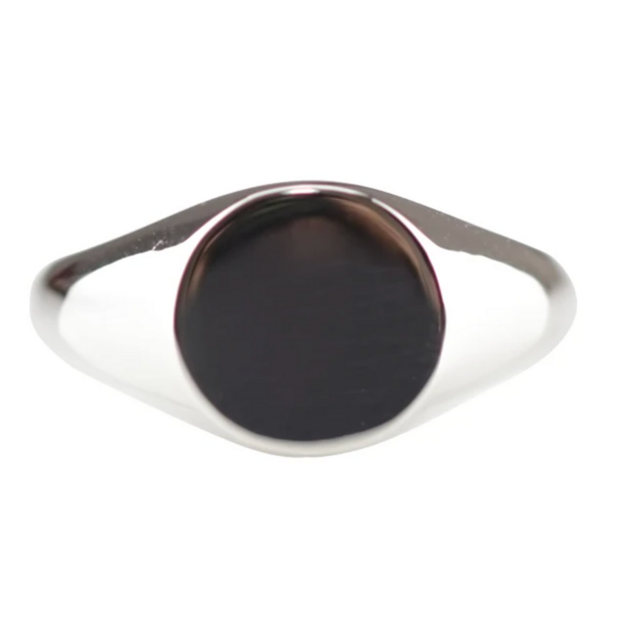 Men 925 Silver Round Signet Ring By ILLARIY