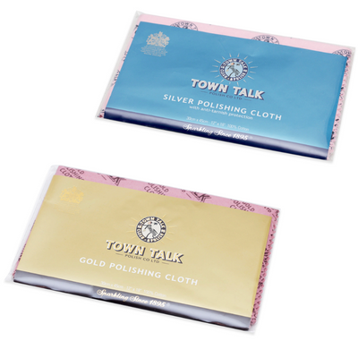 Town Talk Original Anti-Tarnish Silver & Brilliant Gold Polishing Cloth (30cm X 45cm each) By ILLARIY