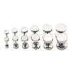 2 Pairs Stainless Steel Silver Round Screw Studs By ILLARIY