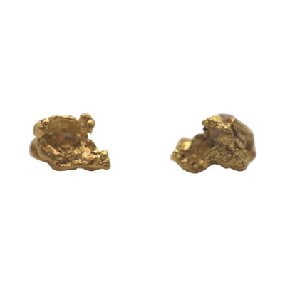 Australian Raw Gold Nugget Studs In 23 Karat - High Grade - By ILLARIY x RAWGOLD (7AB)