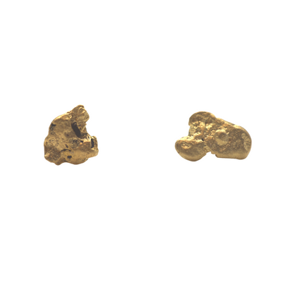 Australian Raw Gold Nugget Studs In 23 Karat - High Grade - By ILLARIY x RAWGOLD (8AB)