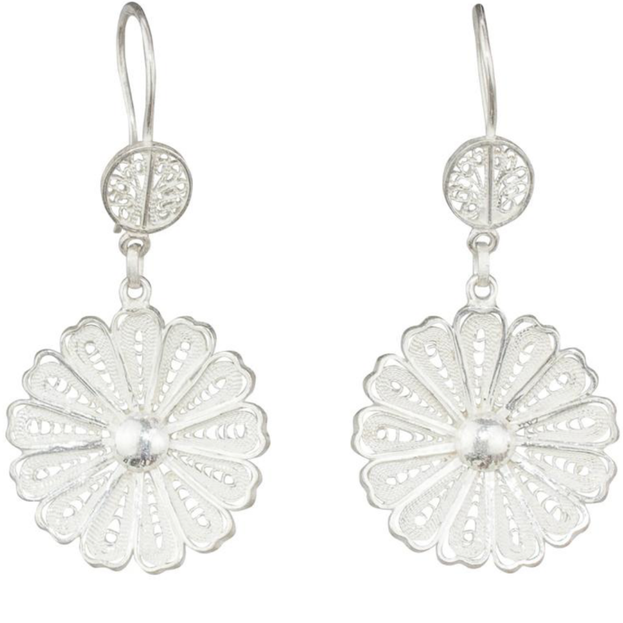 Margaret 950 Silver Filigree Earrings By ILLARIY