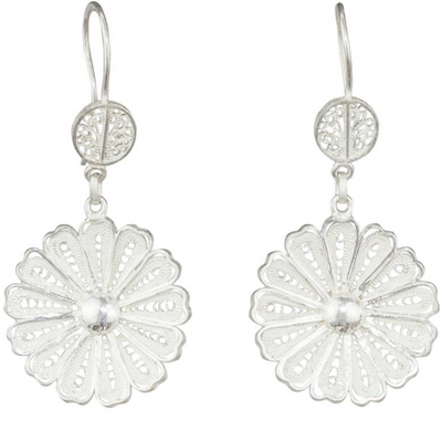 Margaret 950 Silver Filigree Earrings By ILLARIY