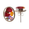 Garden Flowers Baroque Oval 925 Silver Studs By ILLARIY