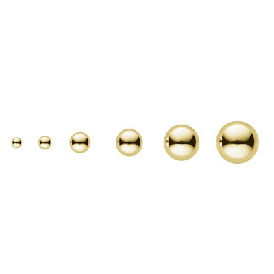 Balls 925 Silver Gold Plated Hollow Studs By ILLARIY