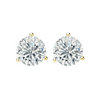 14K Yellow Gold 1/3 CTW Natural Diamonds, 3 Prong Martini Studs by ILLARIY