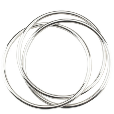 Women 925 Silver Hollow Multibangle By ILLARIY