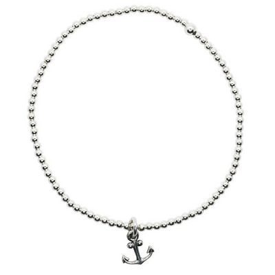 Women 925 Silver Elastic Anchor Bracelet By ILLARIY