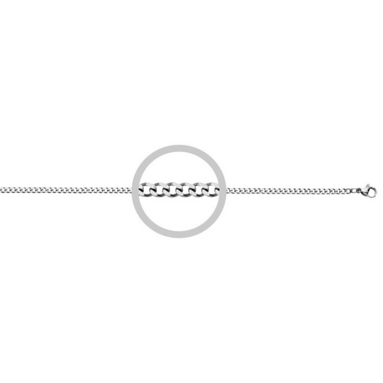 Stainless Steel Curb Chain 3MM Thickness By ILLARIY