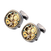 Square Gold & Gunmetal Steampunk Watch Cufflinks By ILLARIY