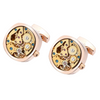 Square Rose Gold Steampunk Watch Cufflinks By ILLARIY