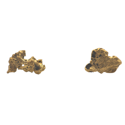 Australian Raw Gold Nugget Studs In 23 Karat - High Grade - By ILLARIY x RAWGOLD (2AB)