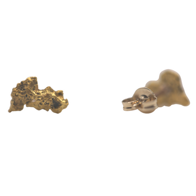 Australian Raw Gold Nugget Studs In 23 Karat - High Grade - By ILLARIY x RAWGOLD (2AB)