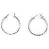 Diamond Cut Hoops Earrings 925 Silver By ILLARIY