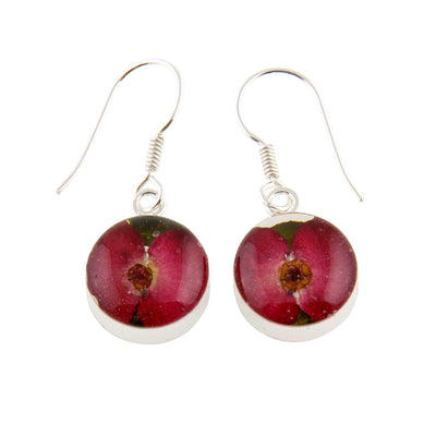 Red Flowers 925 Silver Earrings By ILLARIY