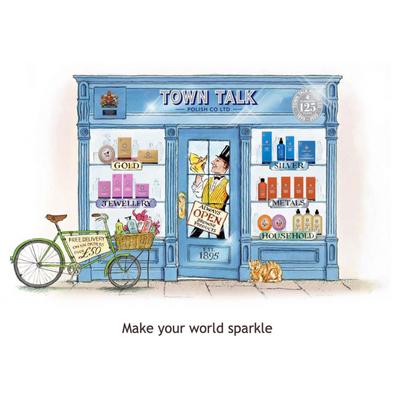 Town Talk Original Anti-Tarnish Silver & Brilliant Gold Polishing Cloth (12.5cm X 17.5cm each) By ILLARIY