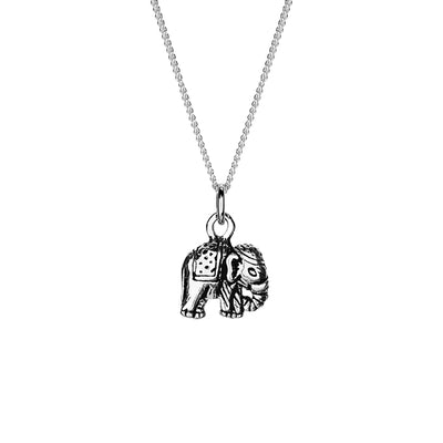 Women 925 Silver Royal Elephant Necklace By ILLARIY