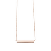 Women 925 Silver Rose Gold Plated Engravable Bar Handmade Necklace By ILLARIY