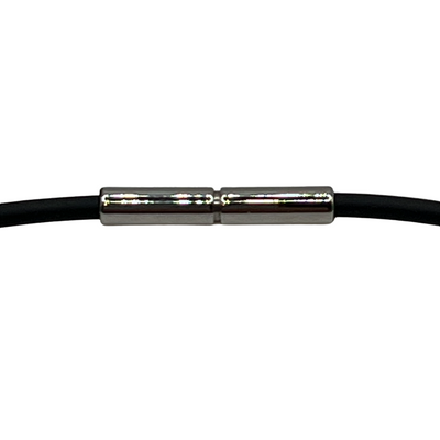Black Neoprene Necklace 2mm (Stainless Steel) By ILLARIY