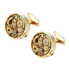 Round Gold Steampunk Watch Cufflinks By ILLARIY