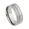 Men Stainless Steel Stripes Ring By ILLARIY