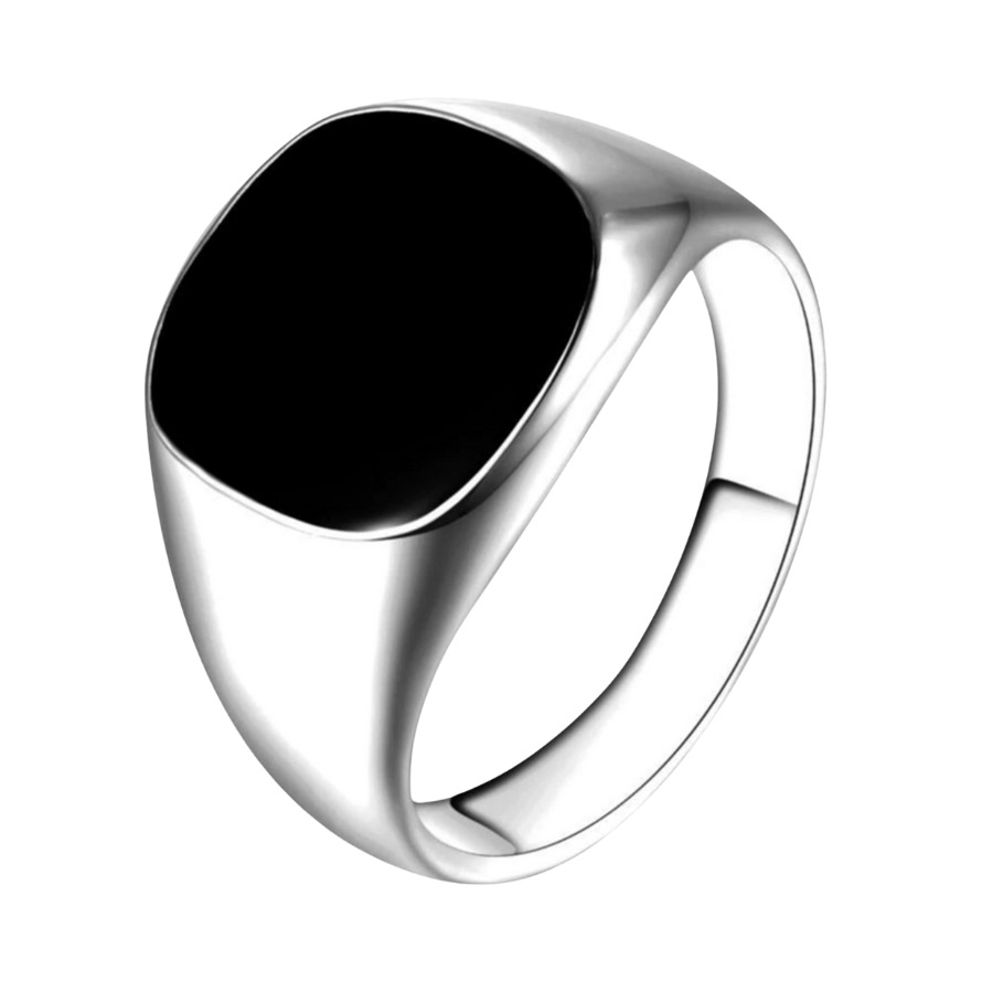 Men Stainless Steel Biker Signet Ring By ILLARIY