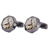 Octogonal Gunmetal Steampunk Watch Cufflinks By ILLARIY