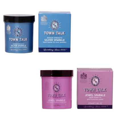 Town Talk Sparkling Silver Jewellery Cleaner & Exquisite Jewel Sparkle (225ml each) By ILLARIY