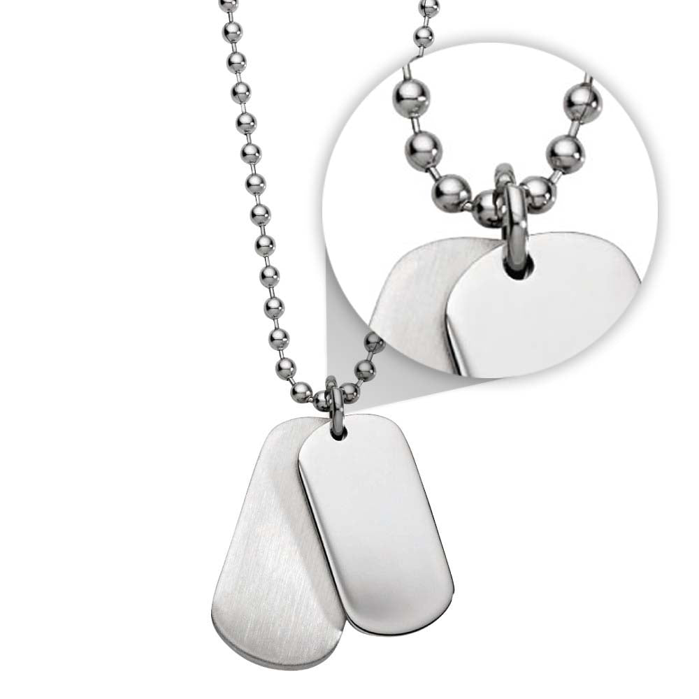 Stainless steel top dog tag chain