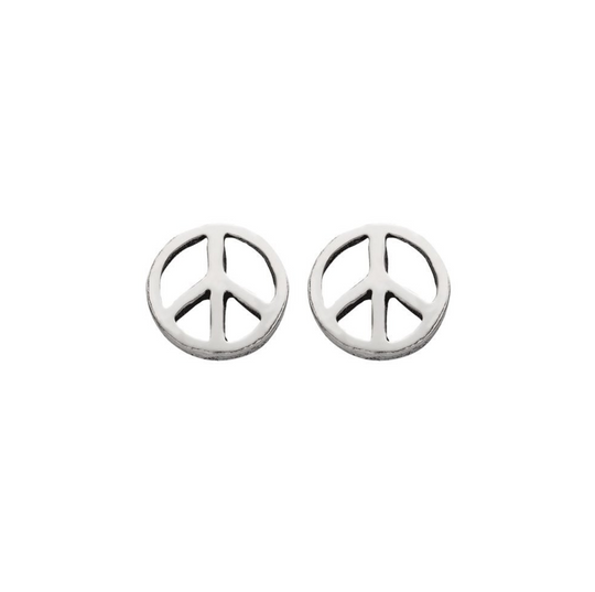 Peace 925 Silver Studs By ILLARIY