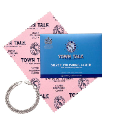 Town Talk Original Silver Polishing Cloth With Anti-Tarnish Protection 12.5cm X 17.5cm By ILLARIY