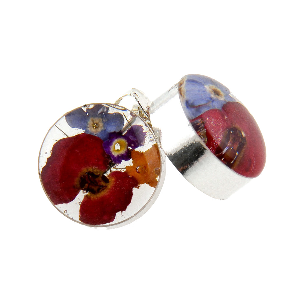 Garden Flowers 925 Silver Studs By ILLARIY