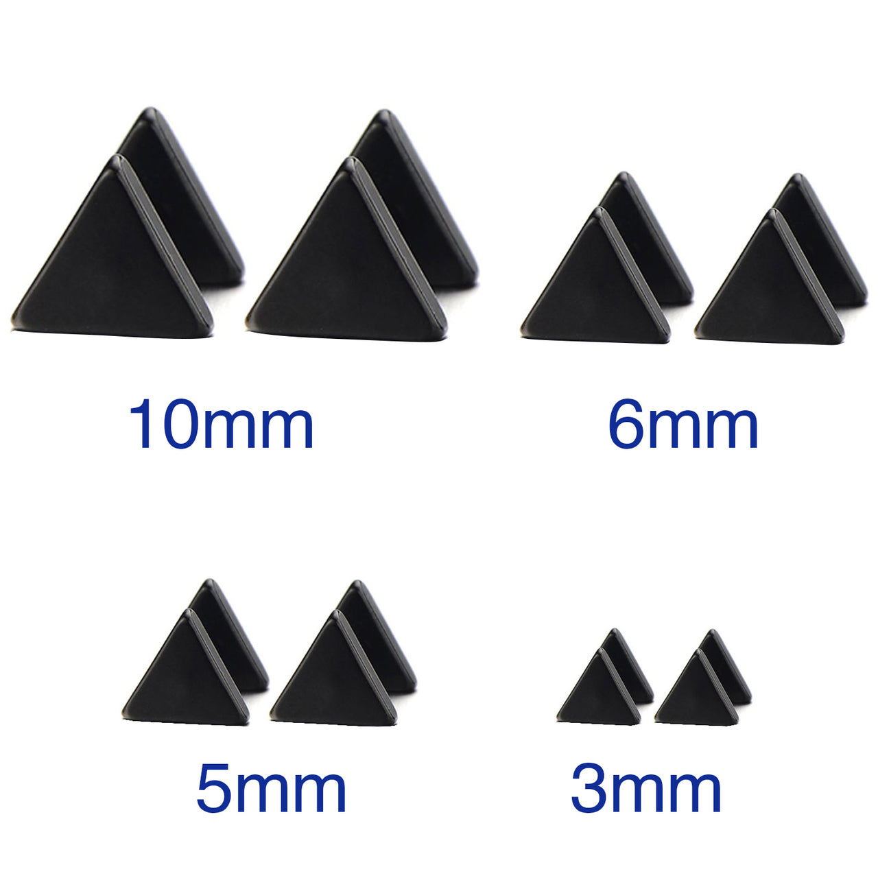 Stainless Steel Black Triangle Screw Studs By ILLARIY