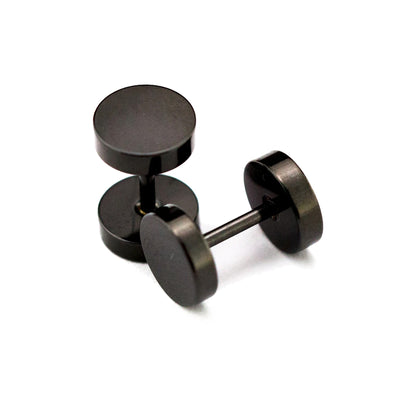 Stainless Steel Black Round Screw Studs By ILLARIY