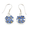 Blue Flowers 925 Silver Earrings By ILLARIY