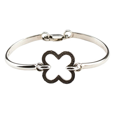 Women 925 Silver Quatrefoil Bracelet By ILLARIY