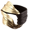 Women Gold Leather Bracelet By ILLARIY