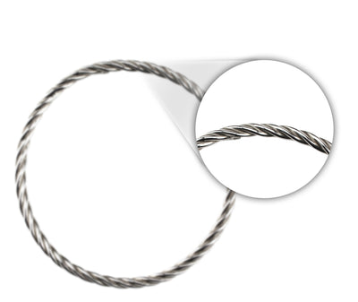 Women 925 Silver Hollow Twisted Bangle By ILLARIY